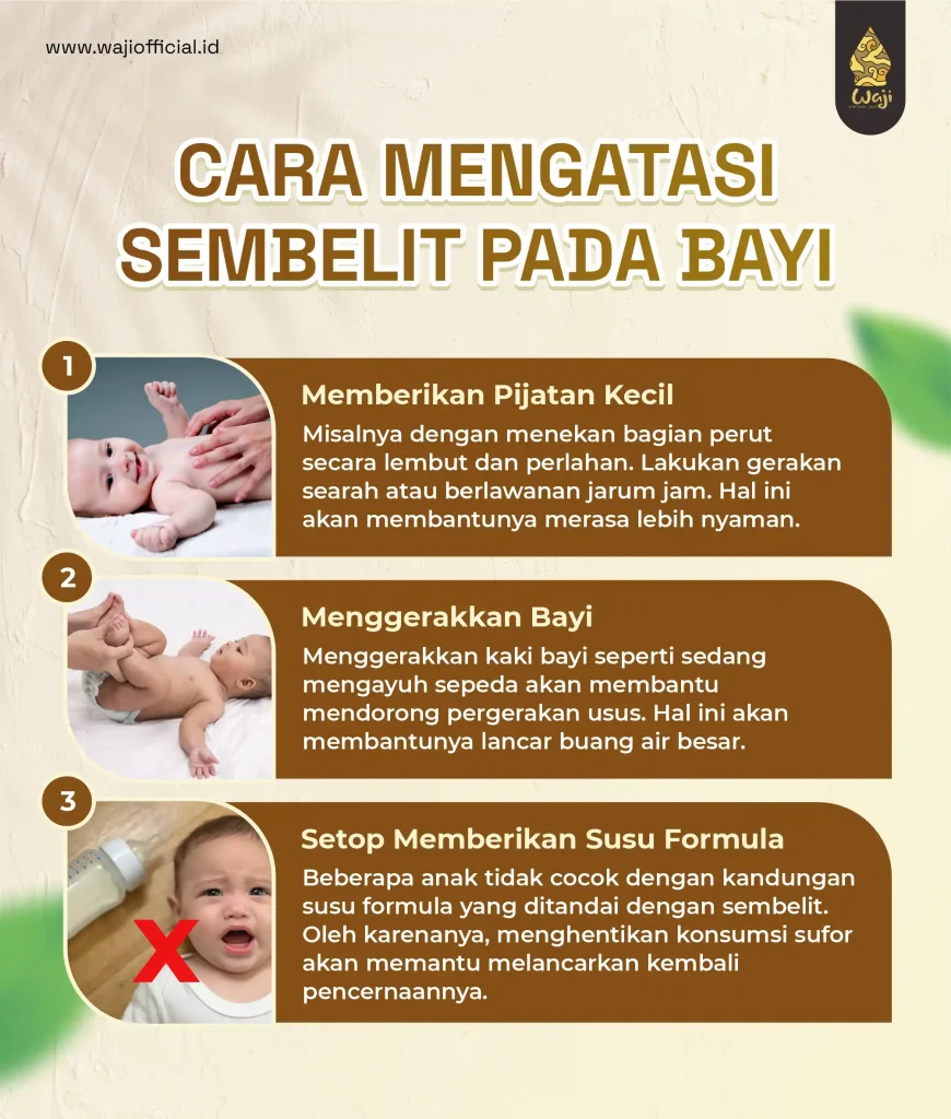 cara mengatasi bayi susah bab umur 1 bulan
