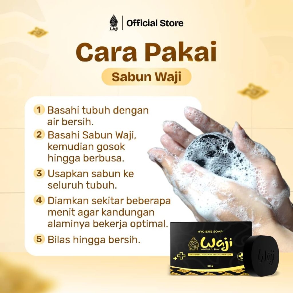 cara pakai produk sabun waji