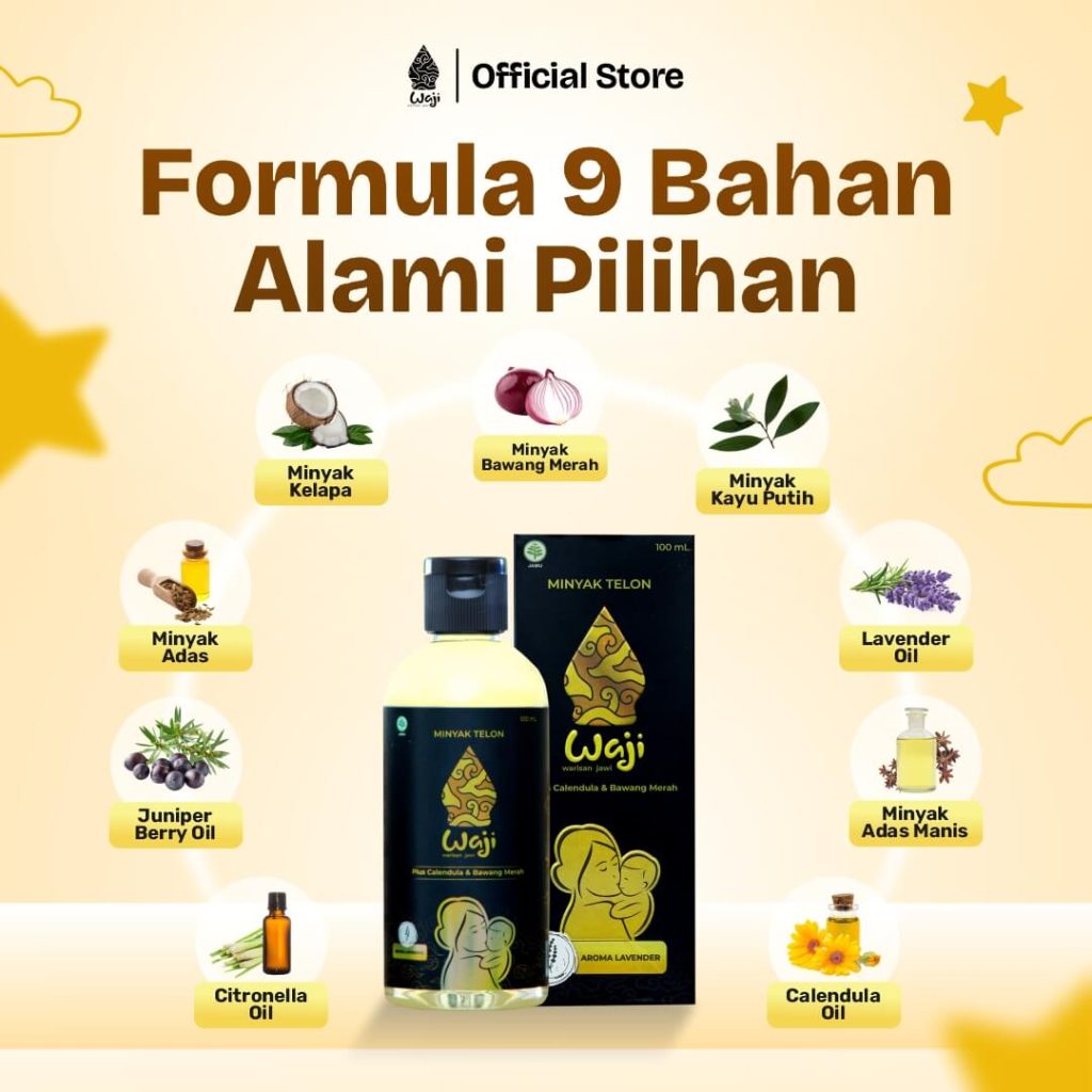 komposisi minyak telon bayi - waji telon plus